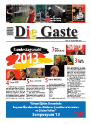 Die Gaste, SAYI: 28 / Ağustos-Ekim 2013