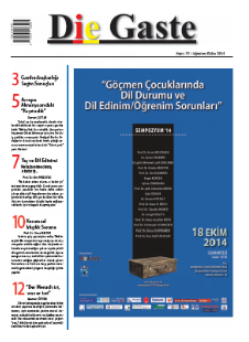 Die Gaste 33. Sayı / Ağustos-Ekim 2014